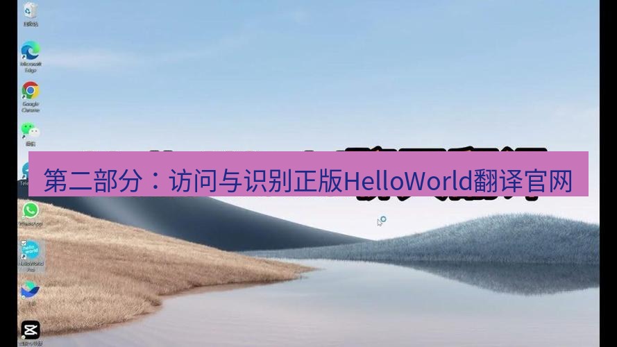 helloworld翻译 第二部分：访问与识别正版HelloWorld翻译官网
