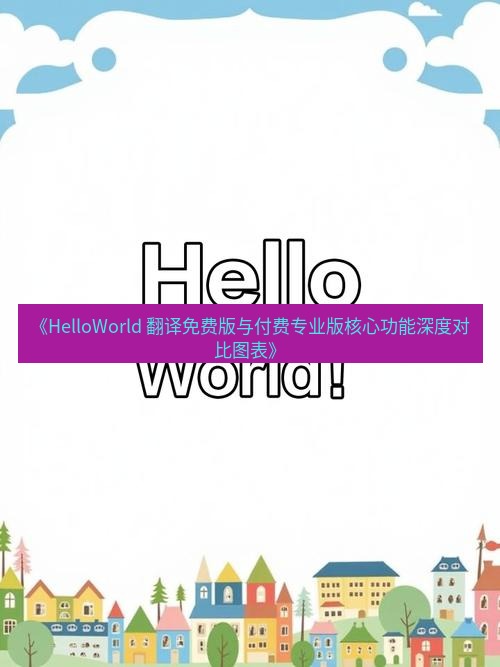 helloworld翻译 《HelloWorld 翻译免费版与付费专业版核心功能深度对比图表》
