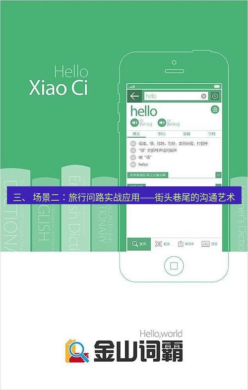 helloworld翻译 三、 场景二：旅行问路实战应用——街头巷尾的沟通艺术