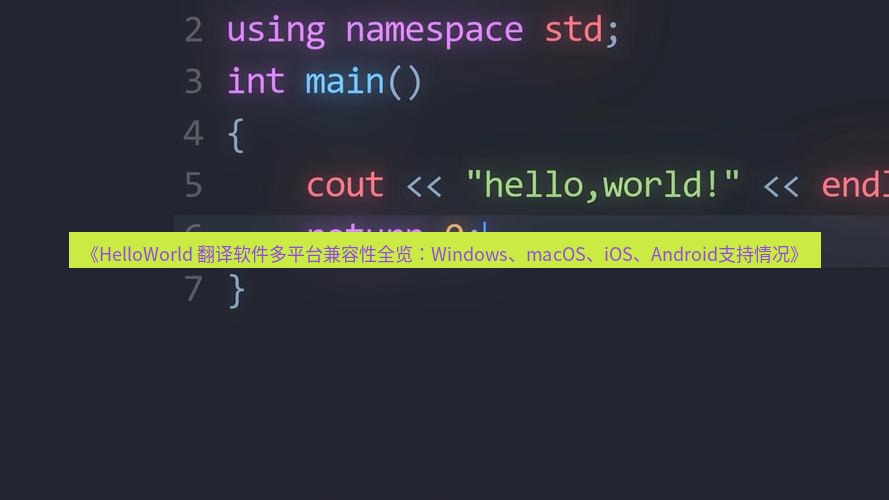 helloworld翻译 《HelloWorld 翻译软件多平台兼容性全览：Windows、macOS、iOS、Android支持情况》