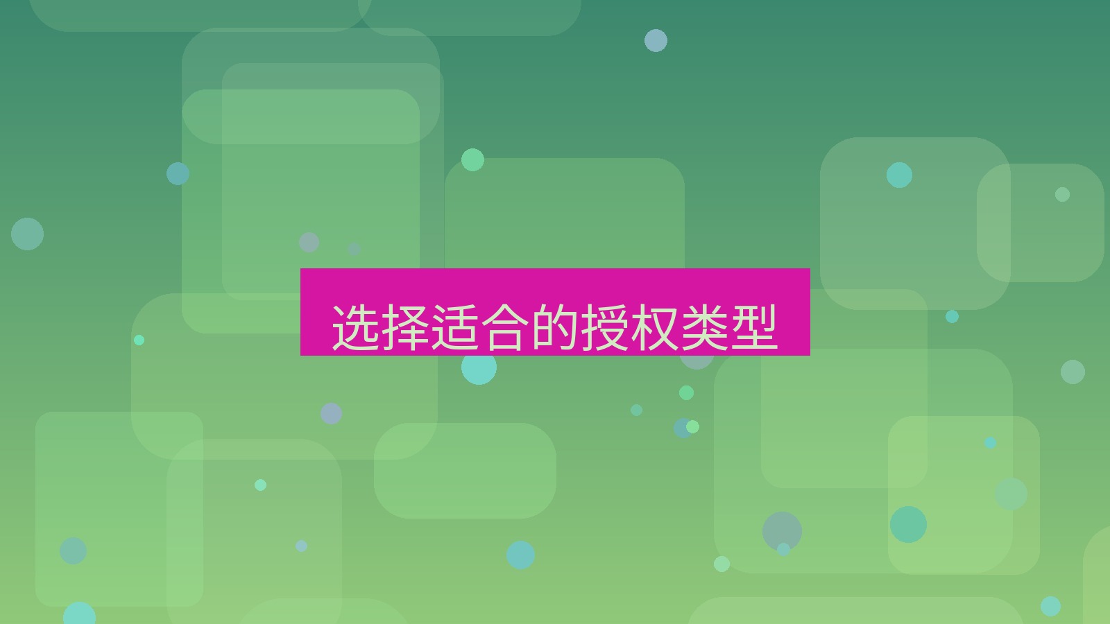 helloworld翻译 选择适合的授权类型