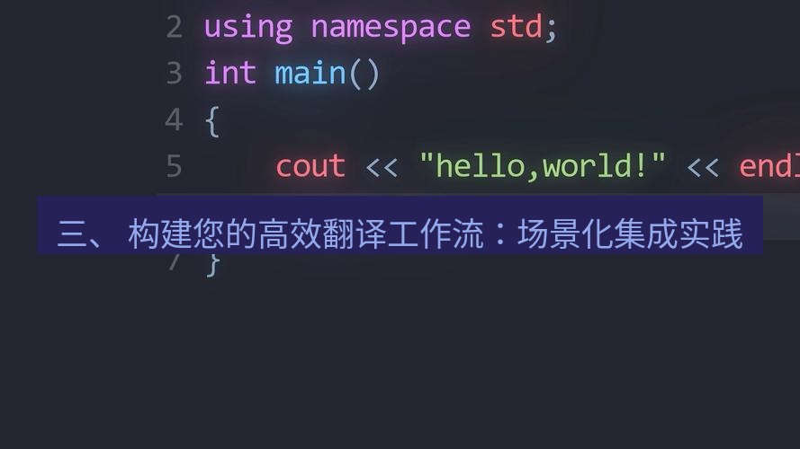 helloworld翻译 三、 构建您的高效翻译工作流：场景化集成实践