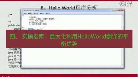 helloworld翻译 四、 实操指南：最大化利用HelloWorld翻译的平衡优势