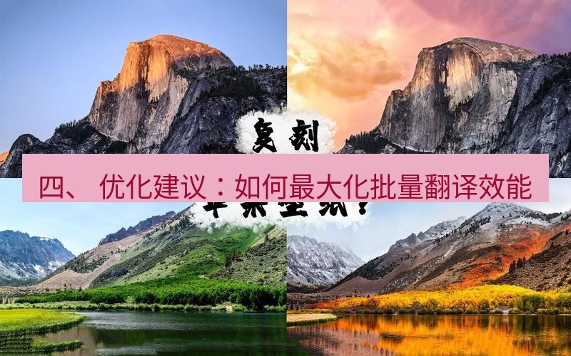 helloworld翻译 四、 优化建议：如何最大化批量翻译效能