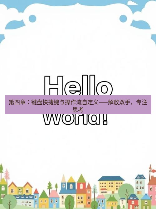 helloworld翻译 第四章：键盘快捷键与操作流自定义——解放双手，专注思考