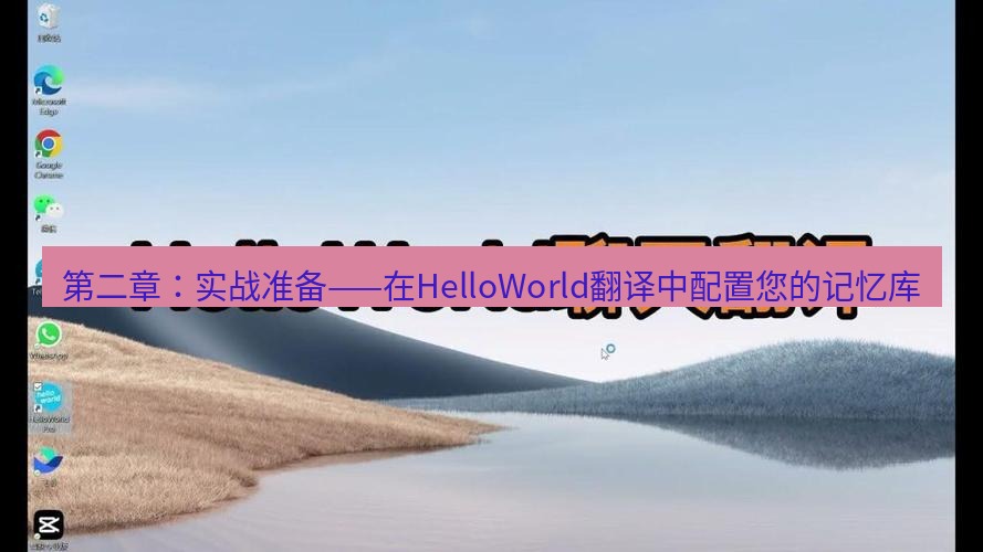 helloworld翻译 第二章：实战准备——在HelloWorld翻译中配置您的记忆库